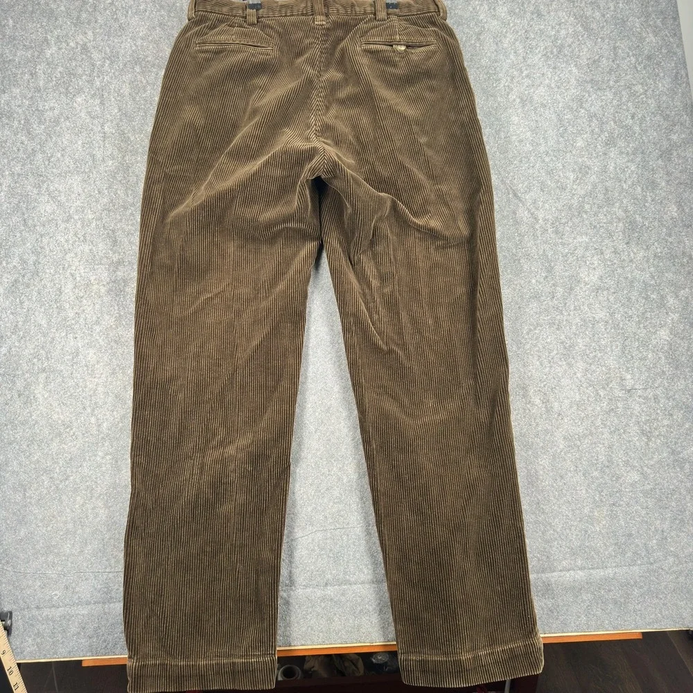 Vintage Polo Ralph Lauren Pants Mens 34x31 (Tag 35x32) Brown Corduroy Chino